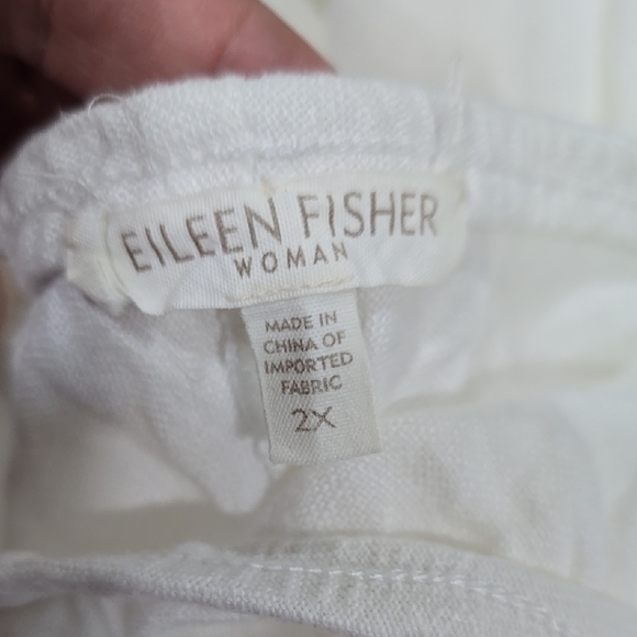 Eileen Fisher White Linen Skirt Size 2X - Picture 13 of 14